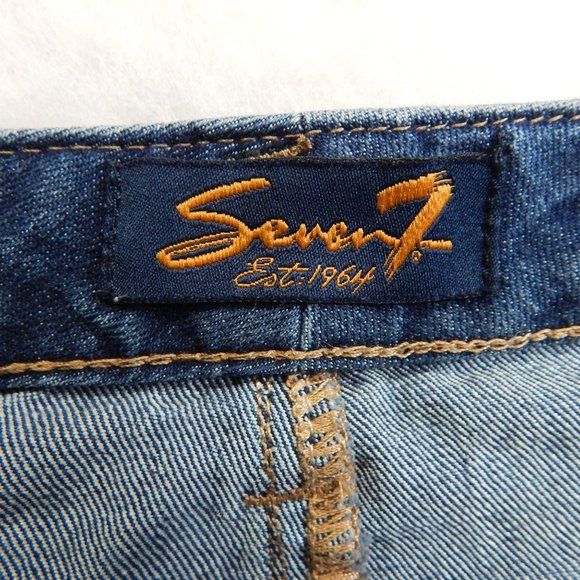 Seven7 Jeans Denim Shorts Size 10 Womens Mid Rise - Picture 6 of 10
